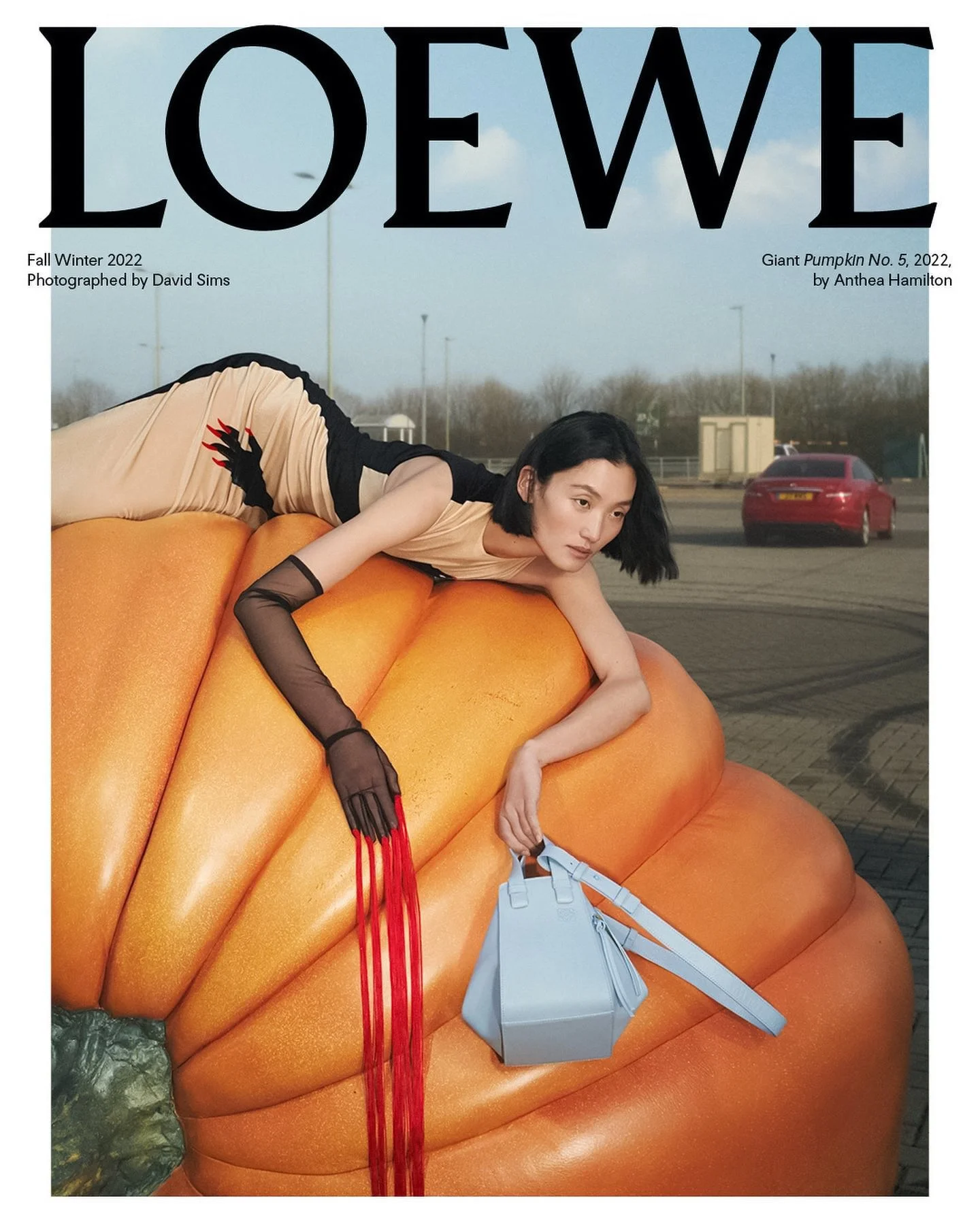 David Sims Eyes LOEWE FW 2022 Campaign Anthea Hamilton Pumpkins